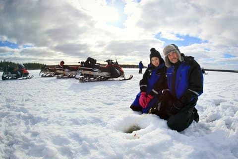 Full Day Snowmobile Adventure with Ice Fishing - Rovaniemi