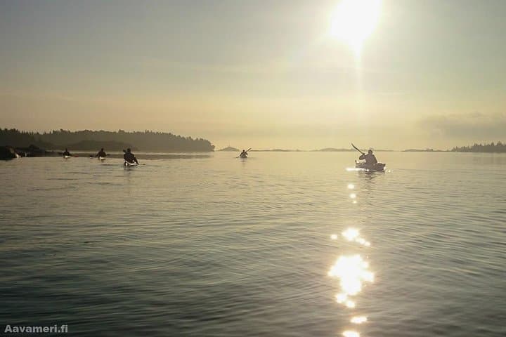 Late evening kayaking at the Archipelago Sea