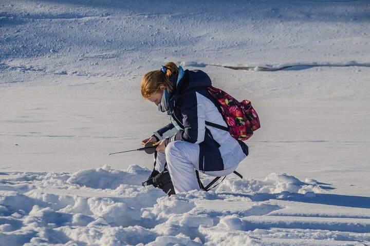 First Ice Fishing Experience in Rovaniemi