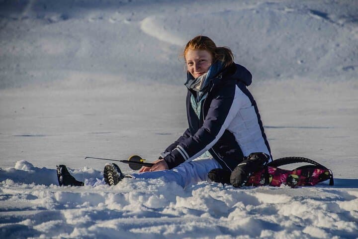 First Ice Fishing Experience in Rovaniemi
