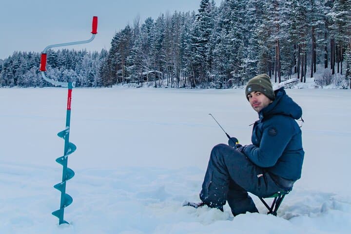 First Ice Fishing Experience in Rovaniemi