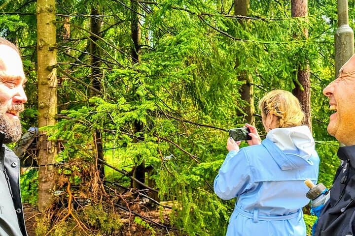 Calling birds and squirrels.