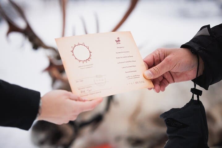 Husky and Reindeer Experience With Snowmobiling