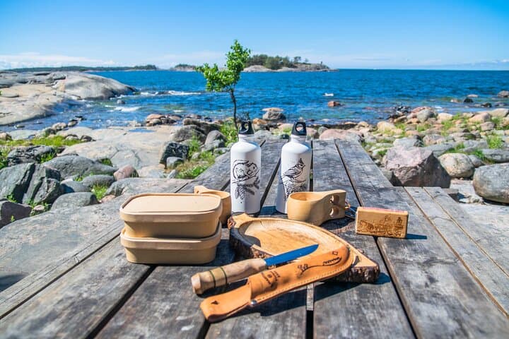 Preparing for lunch on the coast