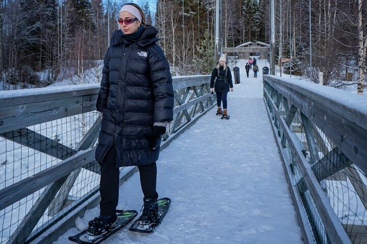 Rovaniemi: Snowshoe Adventure at Vikaköngäs & Barbeque