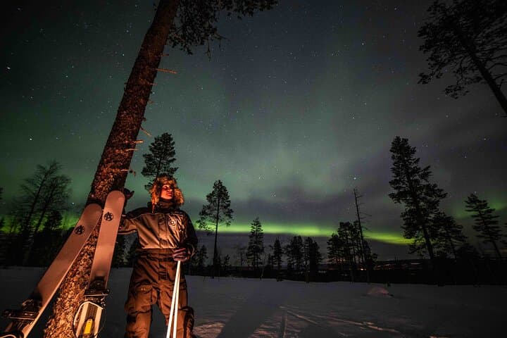 Portrait with Aurora Borealis
