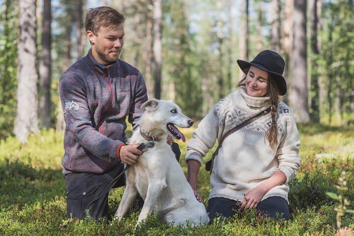 Husky hiking