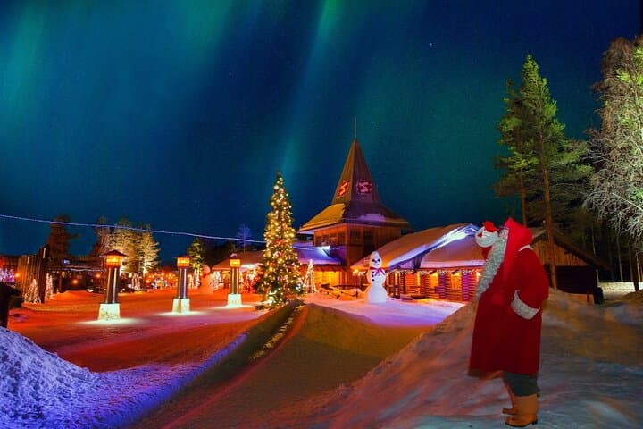 Rovaniemi: Reindeer & Husky Ride with Santa Claus Village