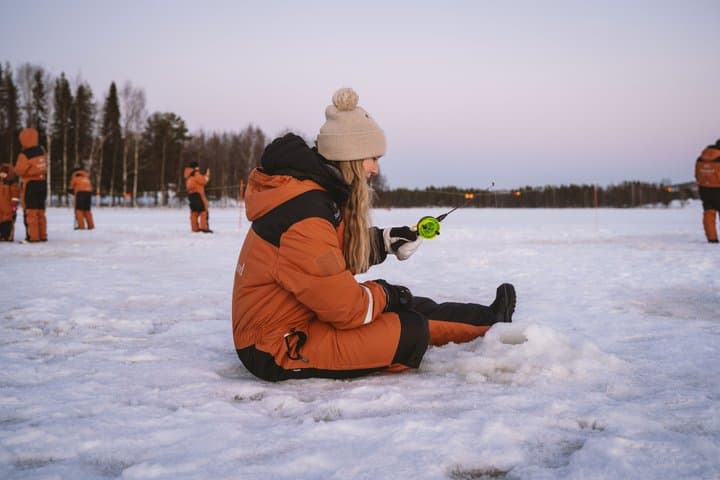 Ice Fishing with Snowmobiles