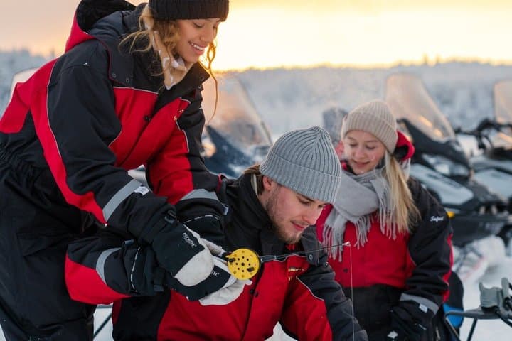 Ice Fishing with Snowmobiles
