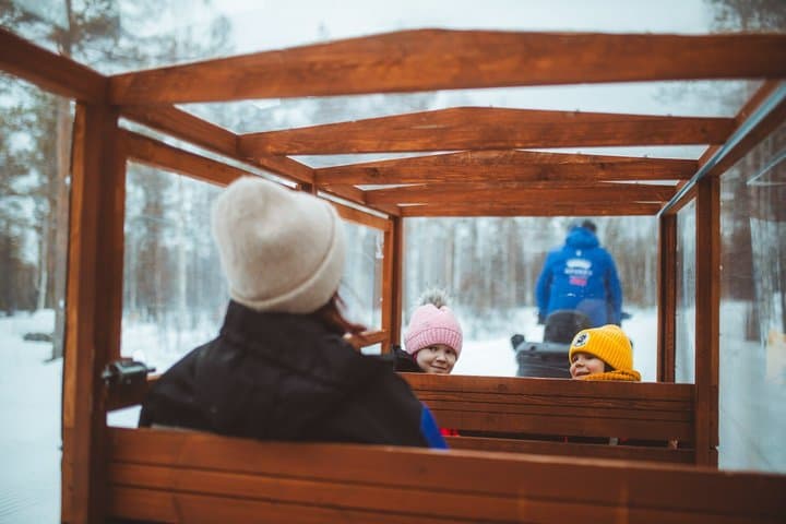 Family Snowmobiling in Rovaniemi, Apukka Resort