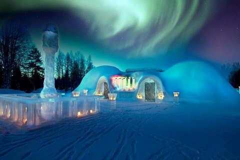 Arctic snow castle