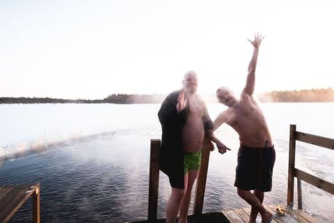 Sauna and ice swimming - probably the best that Lapland can offer :)