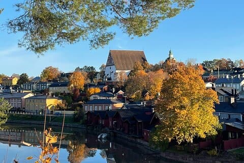 Porvoo river, church