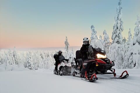 Full-Day Snowmobile Adventure with Open-Fire Lunch (Private)