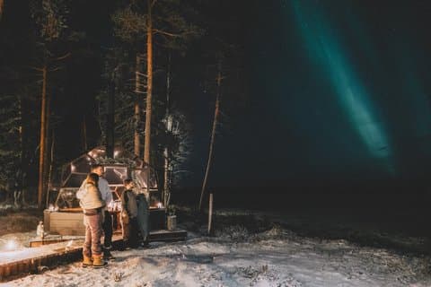 Arctic Night Odyssey: Northern Lights Drive & Snowmobile Safari