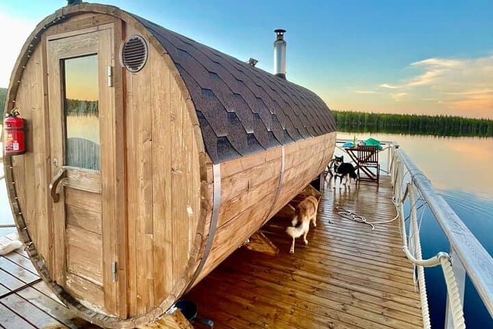 Private Traditional Finnish Sauna Boat Scenic River Cruise