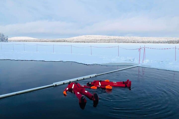 Arctic Day with Ice Fishing and Floating