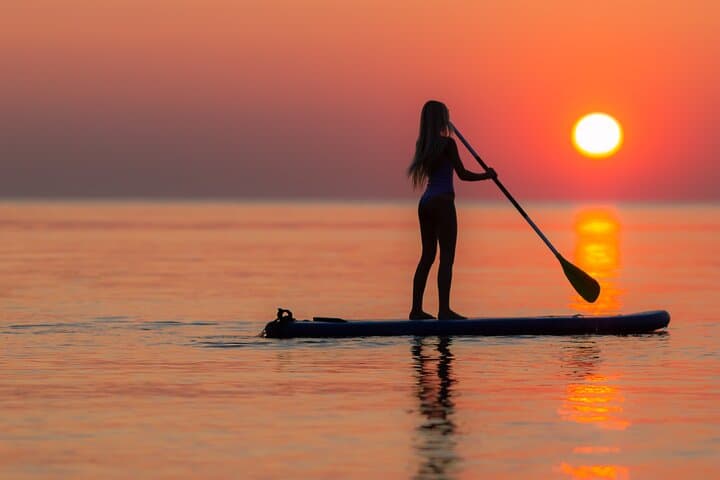 Surfing under Midnight Sun (SUP)