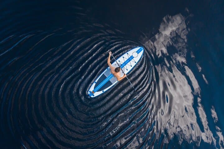 Surfing under Midnight Sun (SUP)