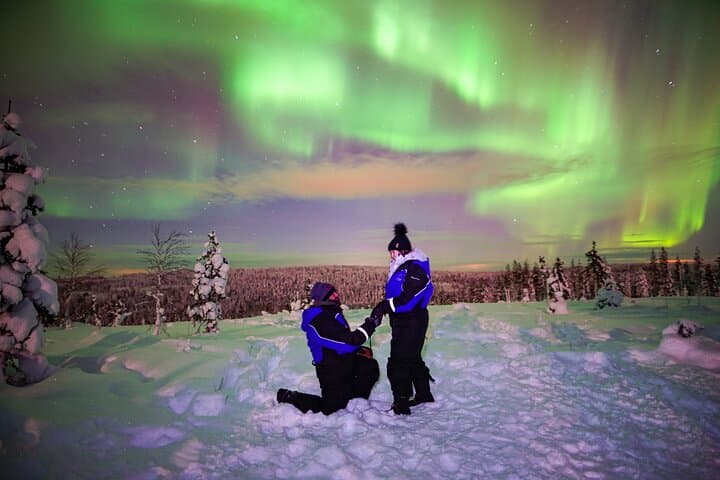 Very special moment under the Northern Lights!