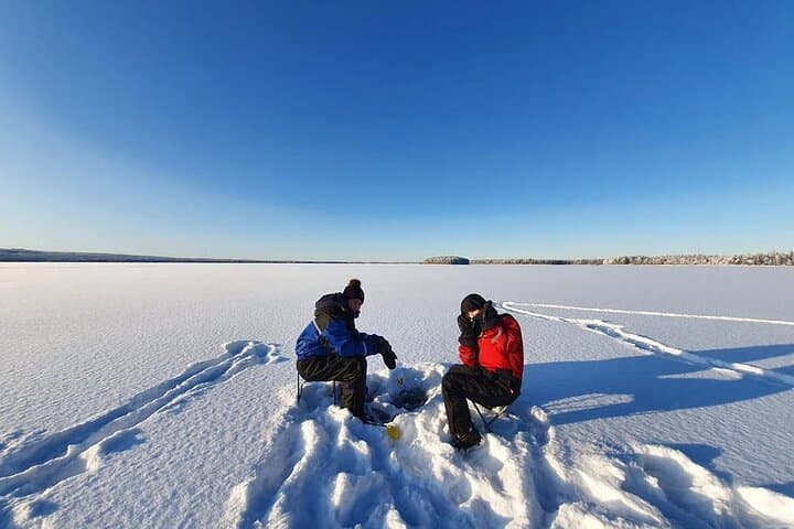 Snowmobile and Ice Fishing Experience
