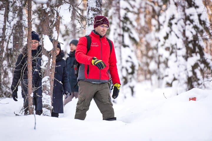Snowshoeing in the middle of Arctic wilderness