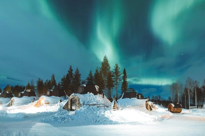 Horse Sleigh Ride Under The Night Sky in Apukka Resort, Rovaniemi