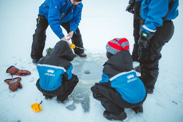 Ice Fishing Like a Finn in Rovaniemi, Apukka Resort