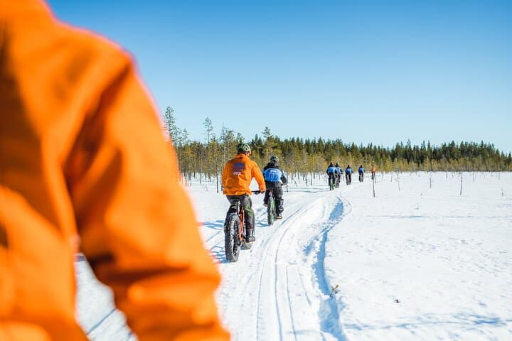 Winter eFatbike Tour in Snowy Forest in Rovaniemi Apukka Resort