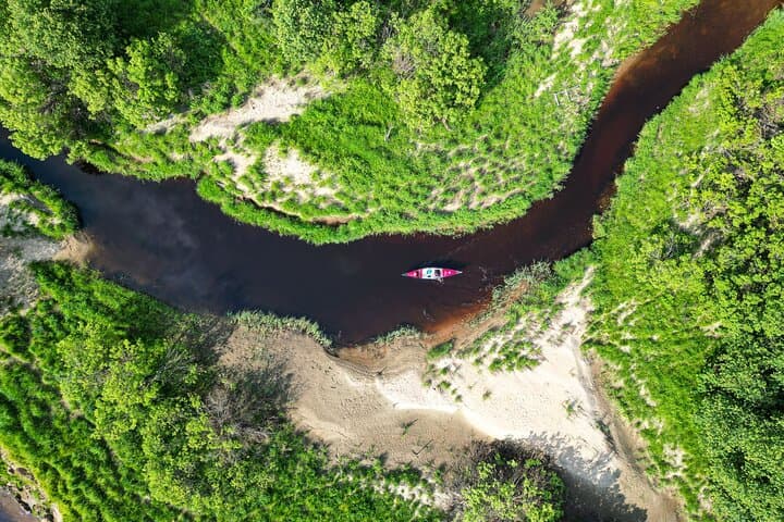 Canoe Down The River Trip in Lapland from Rovaniemi