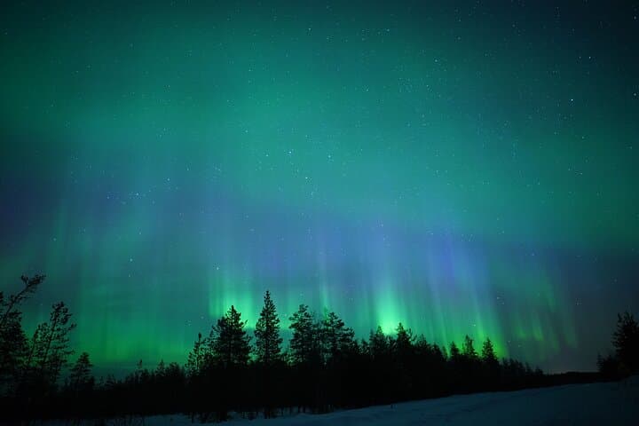 Northern Lights Picnic by the Lake in Rovaniemi Lapland Finland