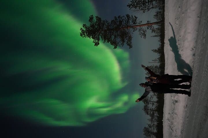 Northern Lights Picnic by the Lake in Rovaniemi Lapland Finland