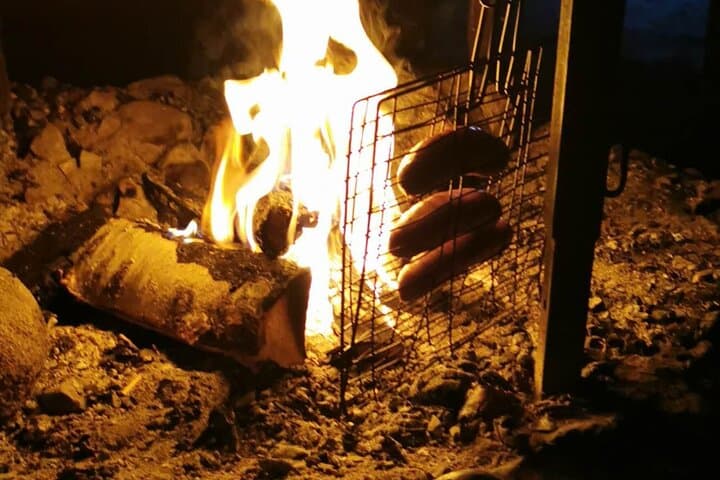 Traditional Sausages on fire!
