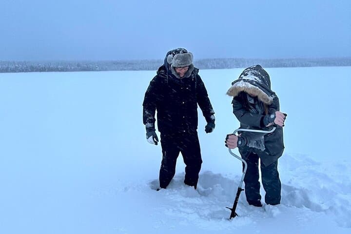 Ice Fishing on Lake Kuoksa
