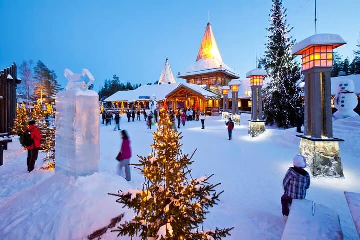 VIP Lapland: Santa Village, Glass Igloo Lunch & Snow Scooters