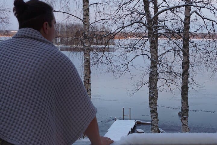 Traditional Finnish Sauna and Ice Swimming in Rovaniemi