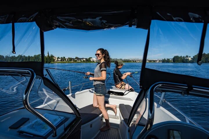 Guided Midnight Sun Fishing and Sightseeing Boat Tour