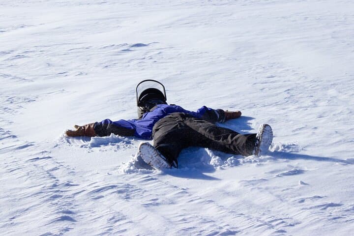 Making snow angels