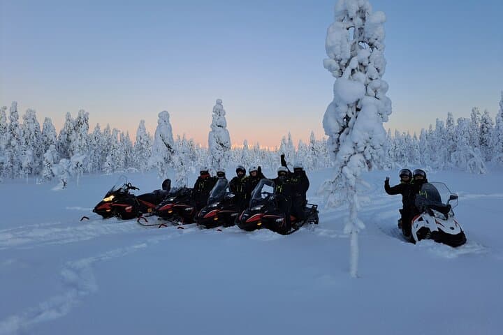 Full-Day Snowmobile Adventure with Open-Fire Lunch (Private)
