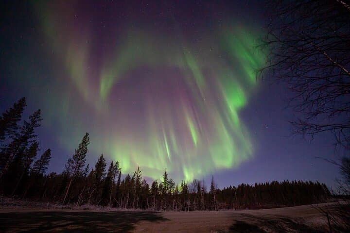 Private Aurora evening at Riverside Lodge