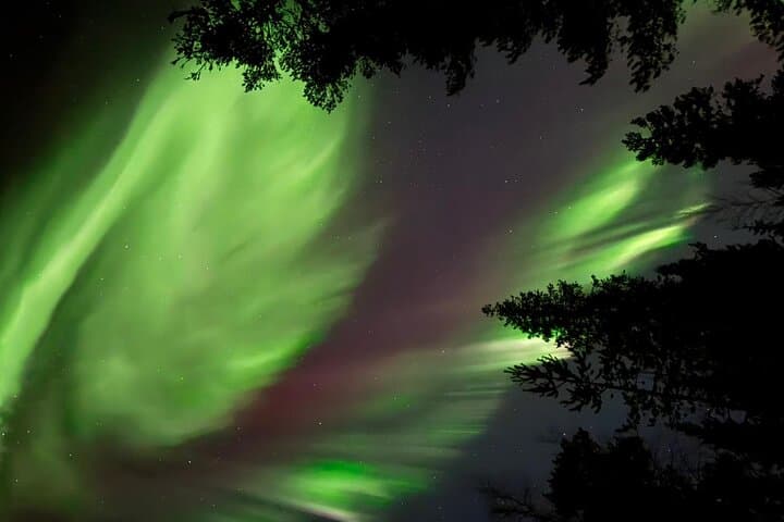 Private Aurora evening at Riverside Lodge