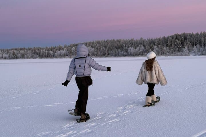 Arctic Reindeer Farm Experience with Snowshoeing in the Wild