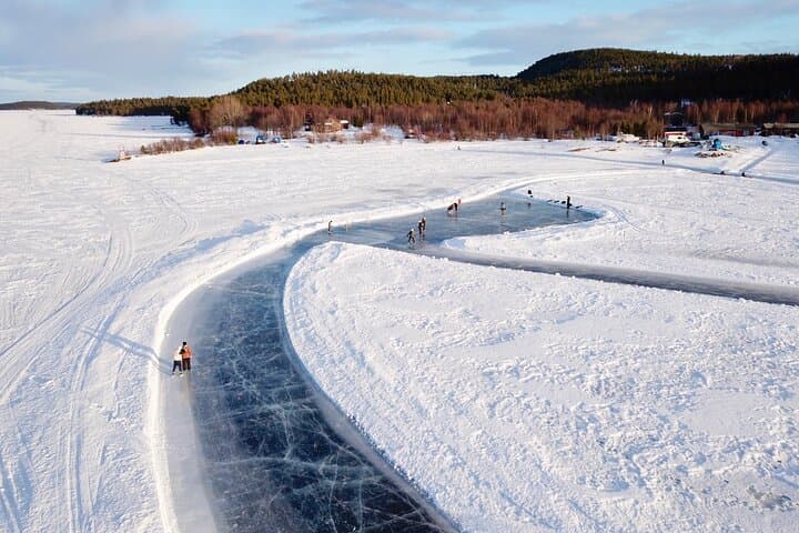 Ice Skating on Frozen Inari Lake