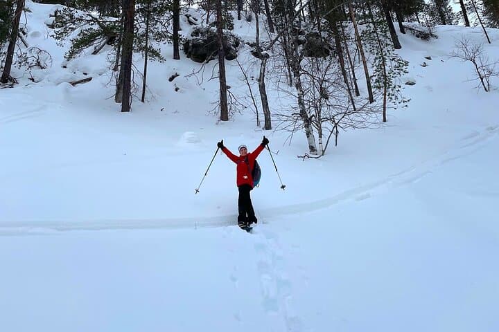 Private Snowshoeing Tour In Luosto With Outdoor Meal