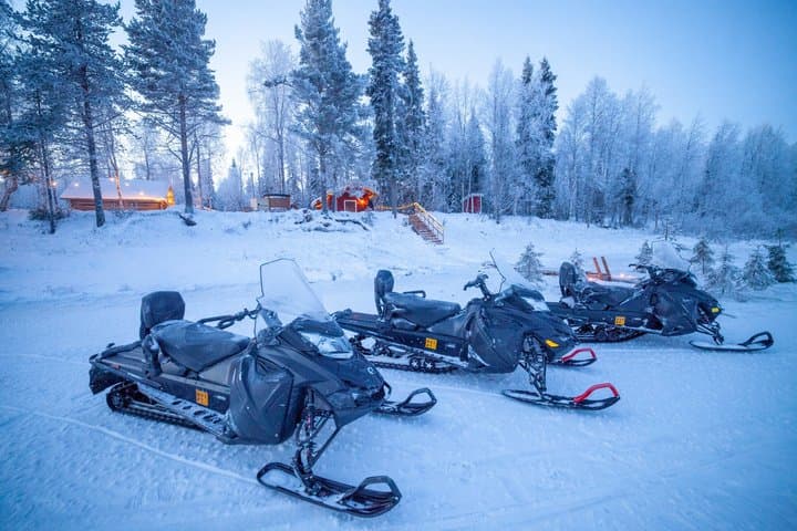 Private Evening Snowmobile Safari with Aurora Spotting