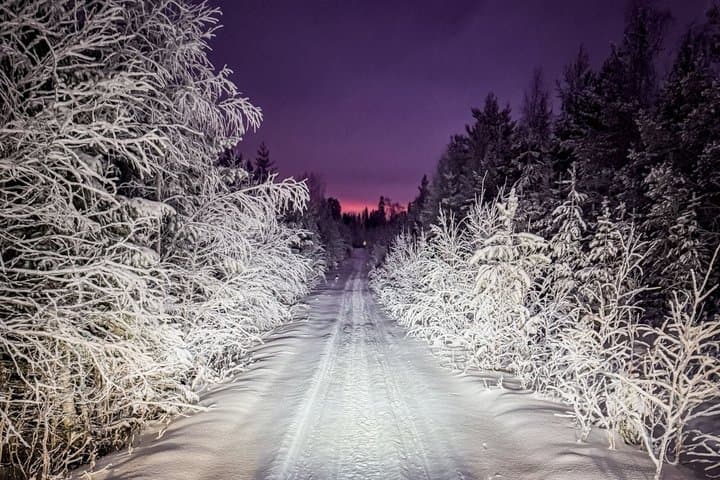Evening Adventure with Snowmobile and Snacks