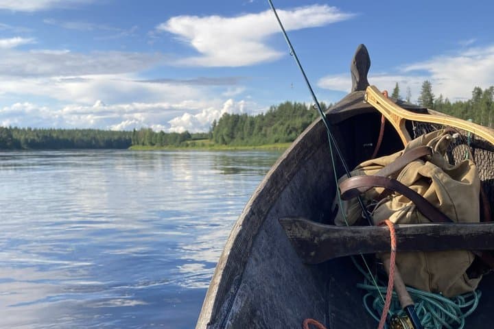 Along the River Ounasjoki with a Lappish Boat