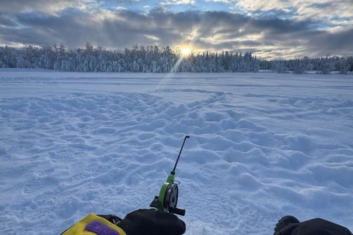 Ice Fishing Adventure in Levi with Salmon Soup