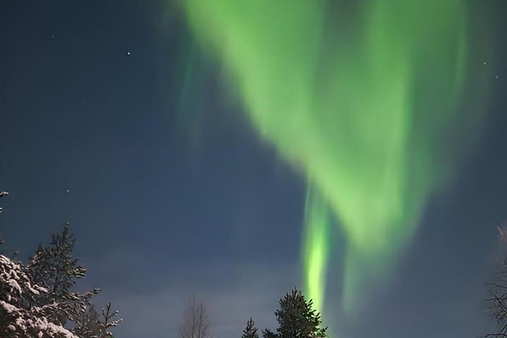 Aurora Borealis on Lake Inari Snowmobile Night Tour